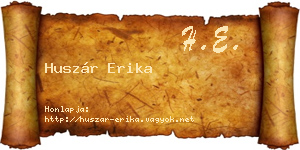 Huszár Erika névjegykártya