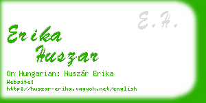 erika huszar business card